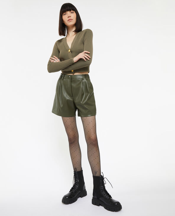 Short taille haute cuir store