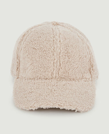 Casquette en sherpa beige - Pimkie
