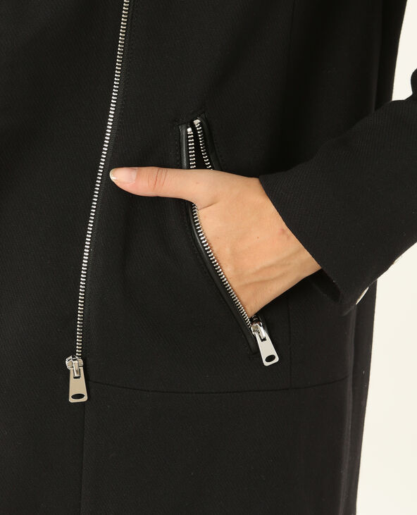 Manteau zippé noir - Pimkie