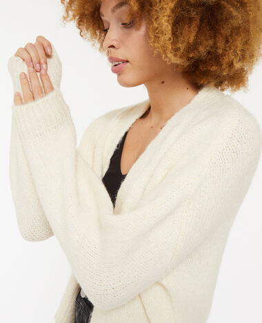 Gilet en maille sans boutons écru - Pimkie