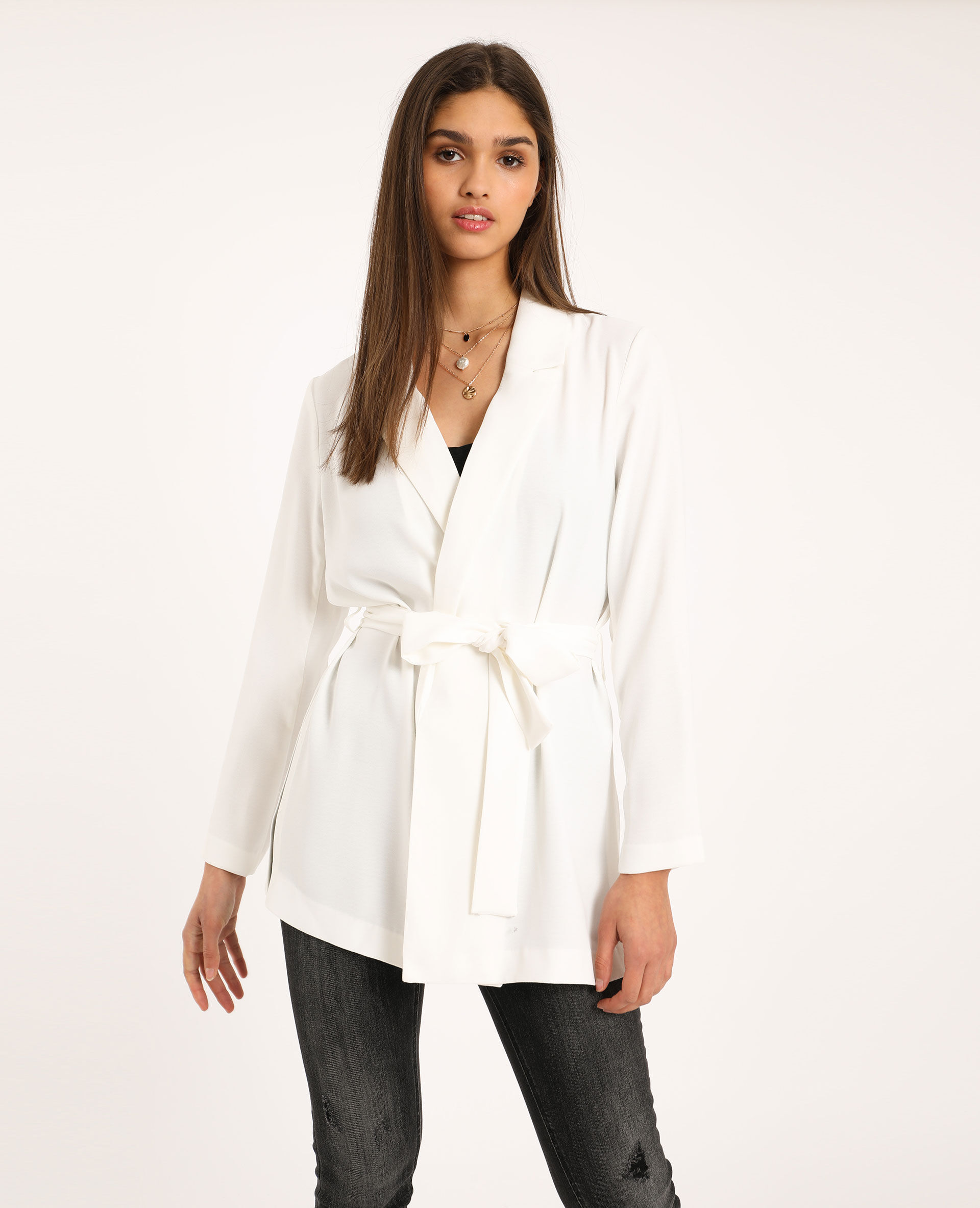 witte korte blazer