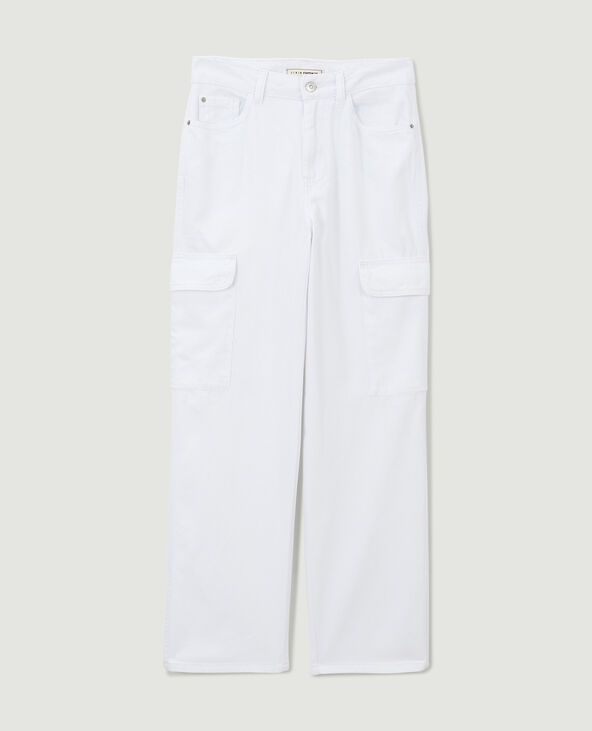 Jean cargo droit blanc - Pimkie