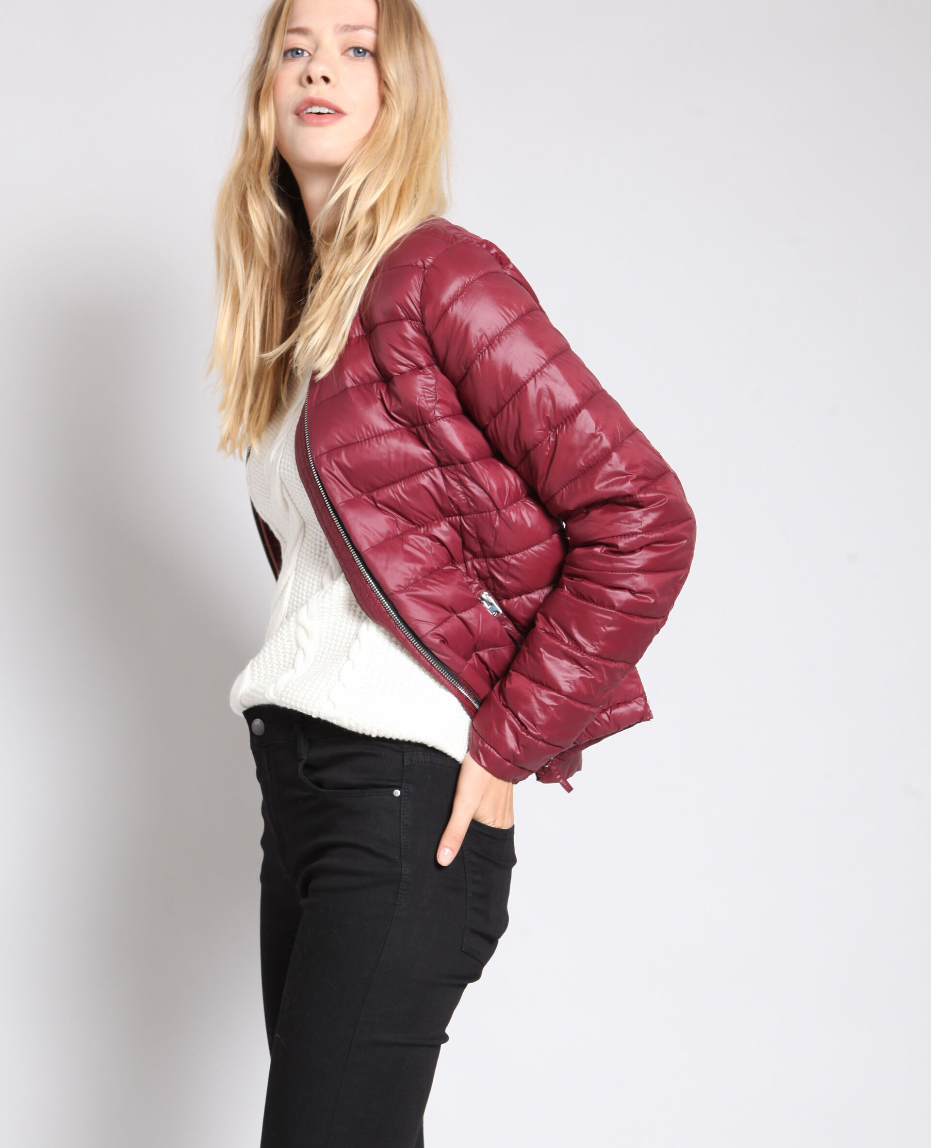 Doudoune légère bordeaux - 280179340A03 | Pimkie
