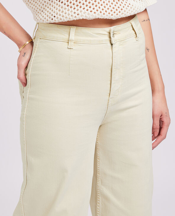 Jean wide taille haute écru - Pimkie
