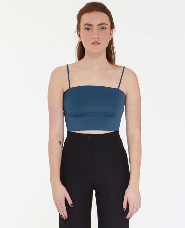 Brassière fines bretelles bleu - Pimkie