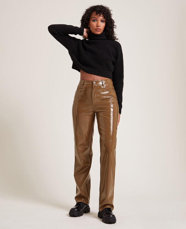 Pantalon droit vinyl taupe - Pimkie