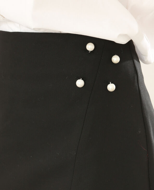 Jupe short à perles noir - Pimkie