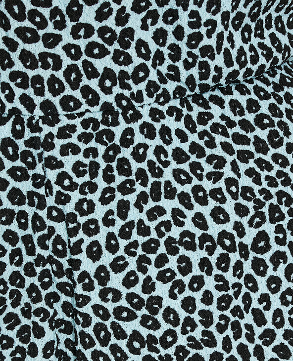 Combishort léopard à fines bretelles bleu - Pimkie
