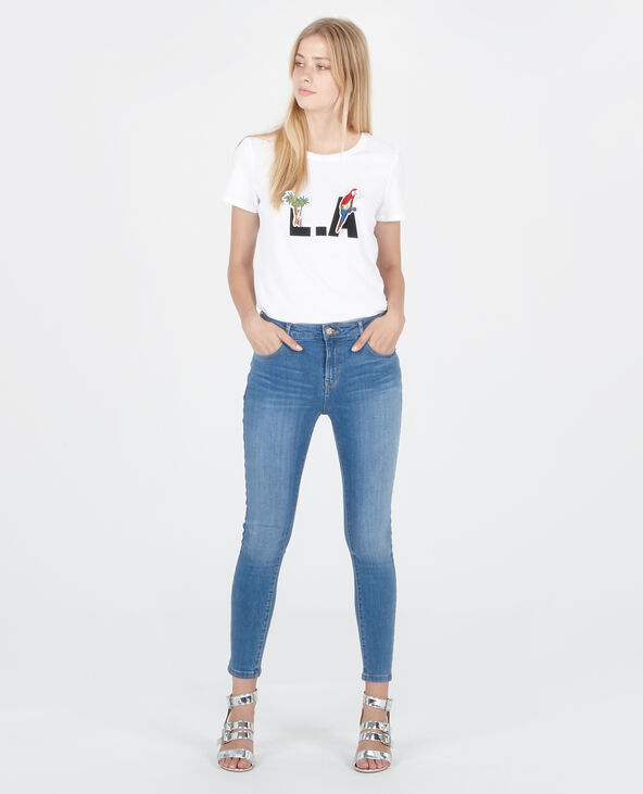 T-shirt "L.A" à scratch blanc - Pimkie