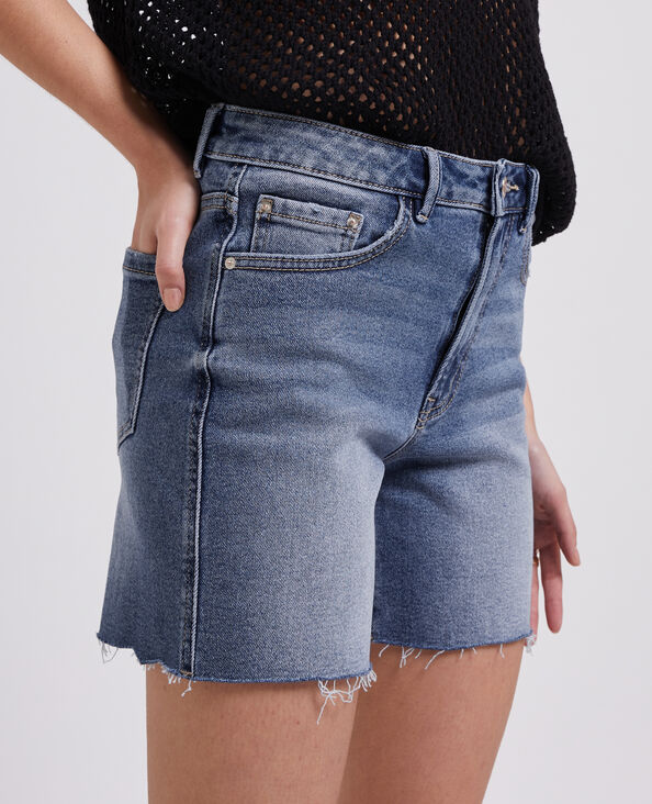 Bermuda en jean raw cut bleu - Pimkie