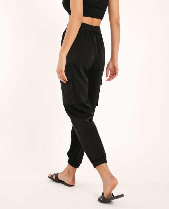 Pantalon cargo satiné best sale