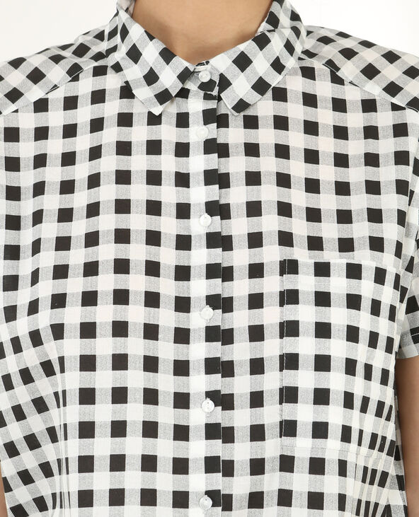 Chemise à manches courtes imprimée noir - Pimkie