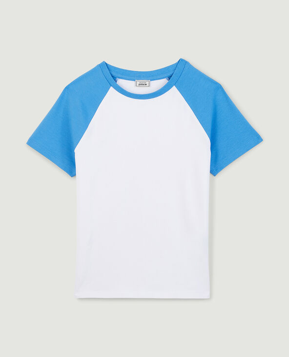 T-shirt bicolore bleu électrique - Pimkie