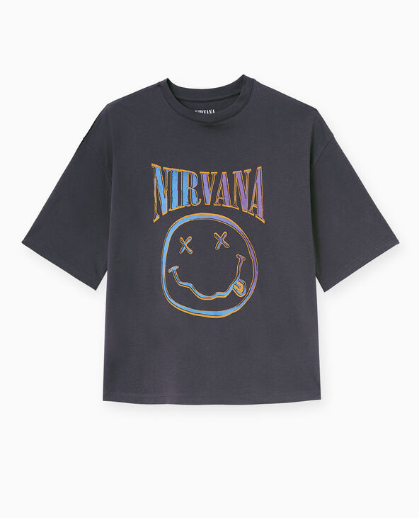 T-shirt oversize NIRVANA gris foncé - Pimkie