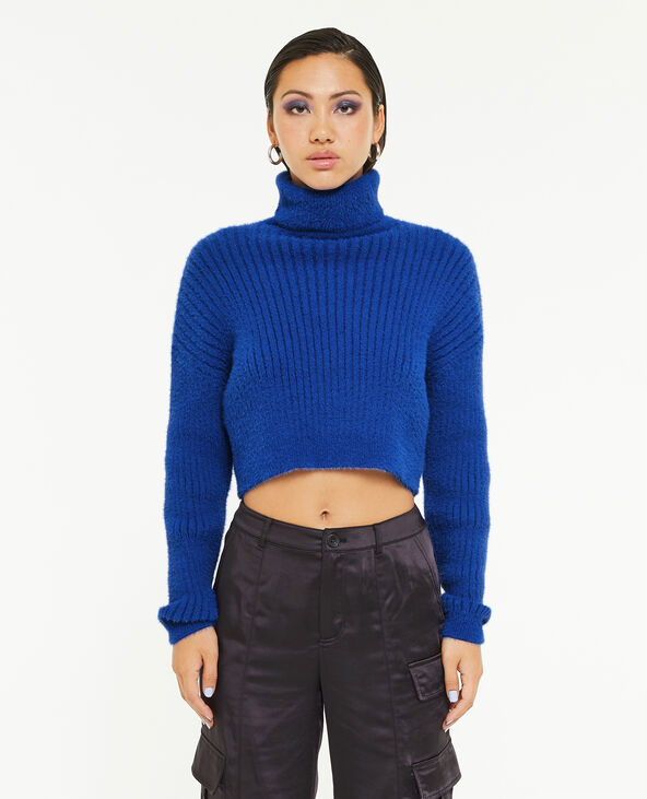 Pull bleu electrique on sale col roule