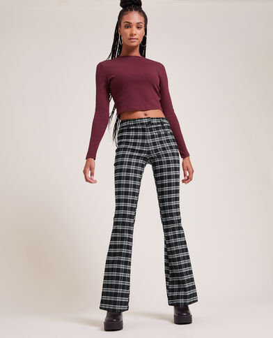 Pantalon flare taille haute blanc - Pimkie