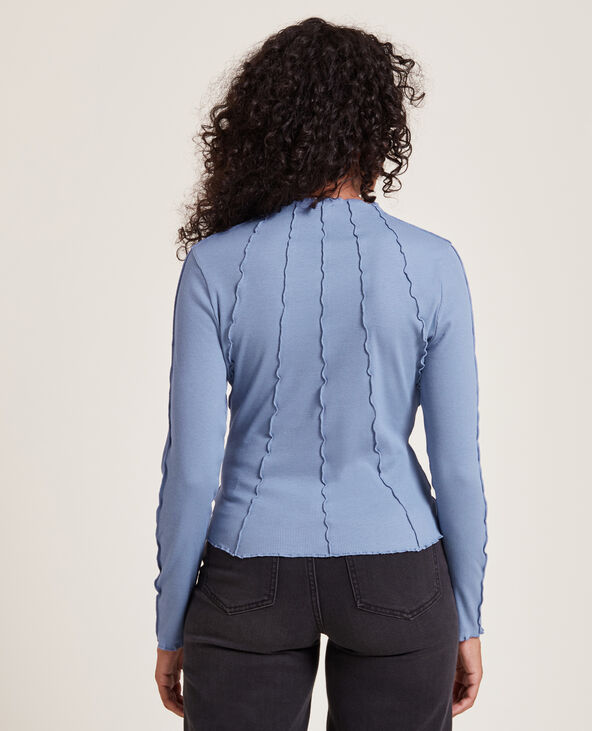 Top coutures apparentes bleu foncé - Pimkie