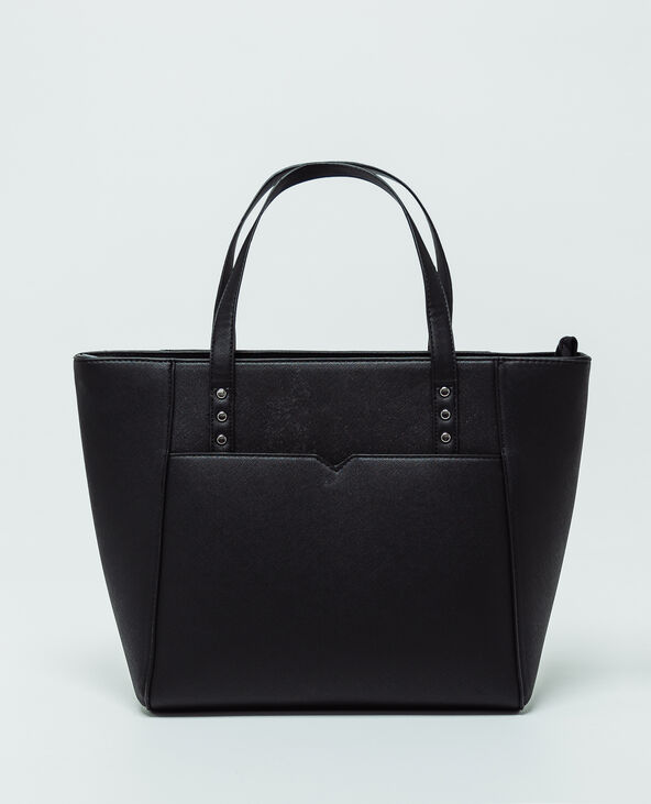 Sac cabas rigide noir new arrivals