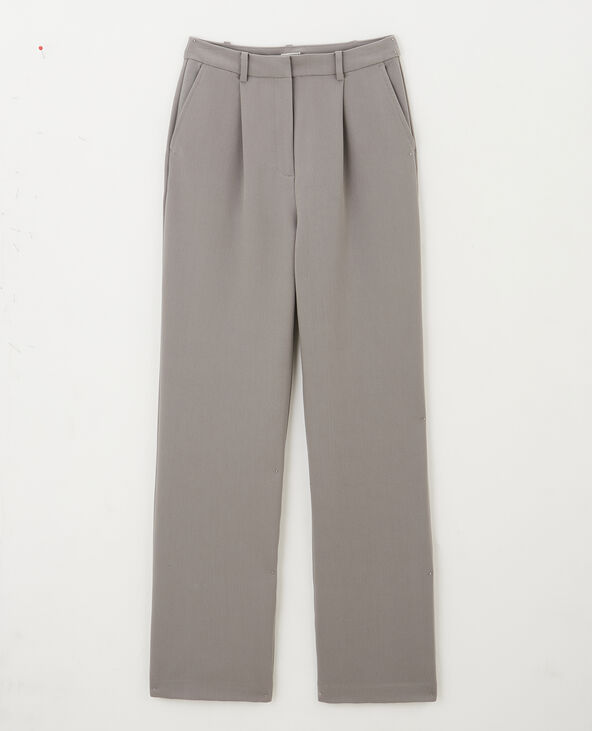 Pantalon droit avec fines rayures gris foncé - Pimkie