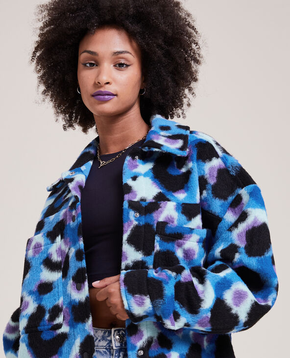 Surchemise oversize laineuse bleu - Pimkie