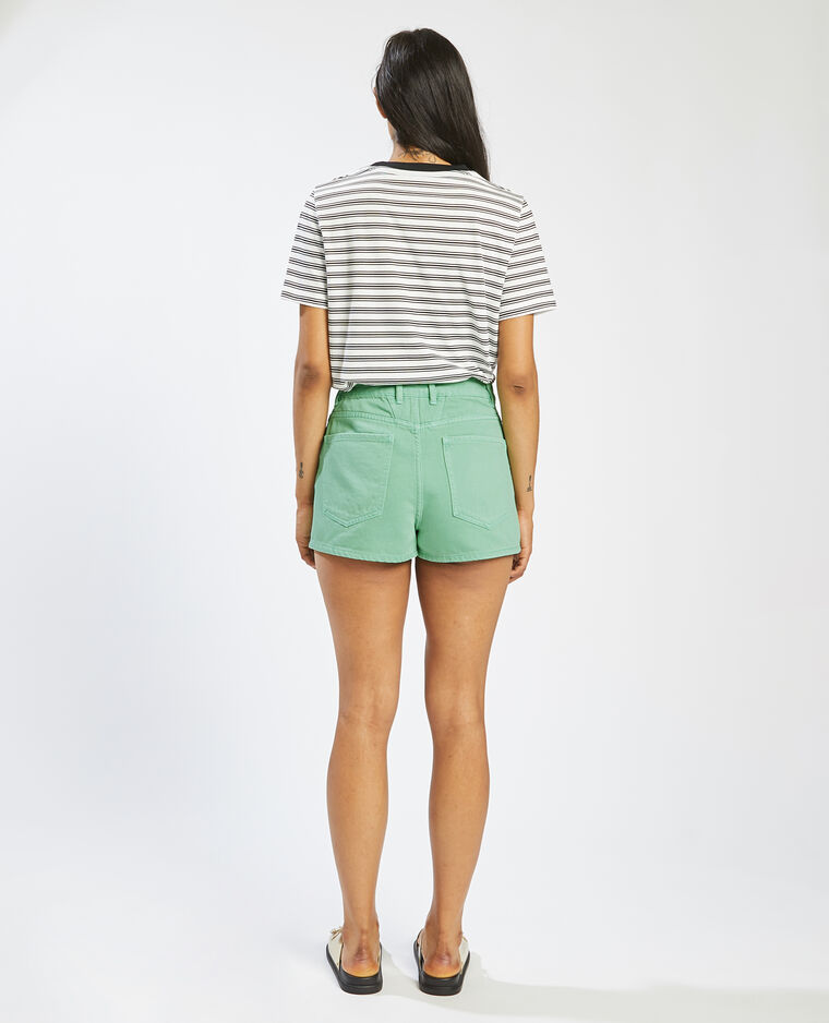 Short en jean coloré vert - Pimkie