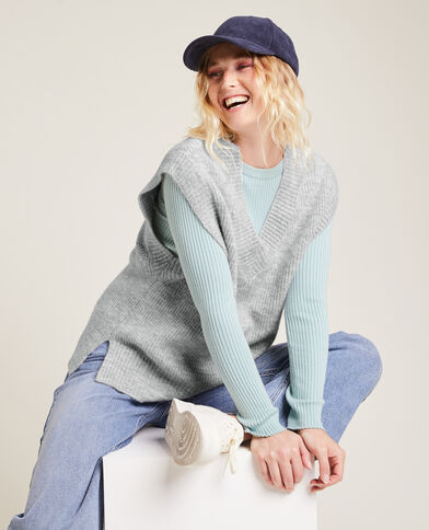 Pull sans manches oversize gris - Pimkie