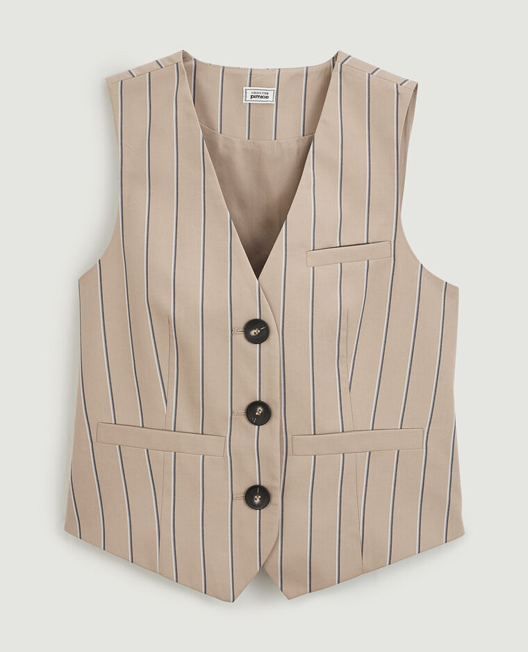 Gilet sans manches boutonné blanc - Pimkie