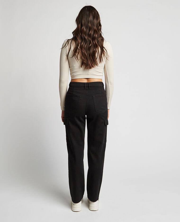 Jean cargo droit noir - Pimkie