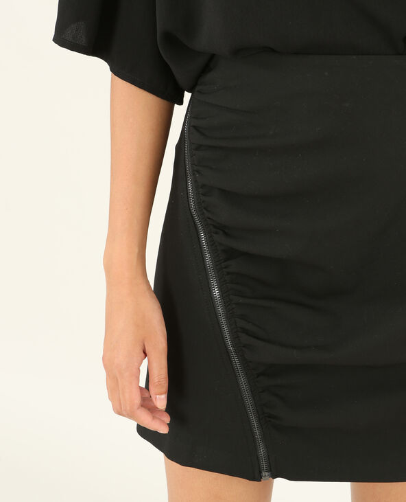 Mini jupe froncée noir - Pimkie