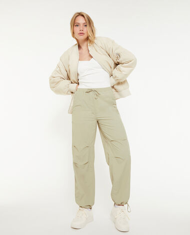 Pantalon parachute vert kaki - Pimkie