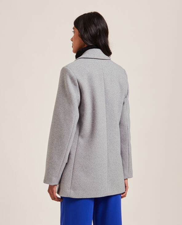 Veste blazer officier drap de laine gris - Pimkie