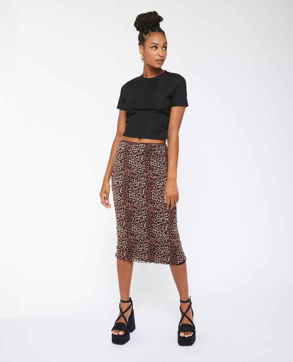 Pimkie midi skirt in red leopard print cheap