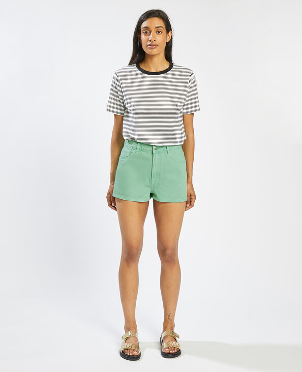 Short en jean coloré vert - Pimkie