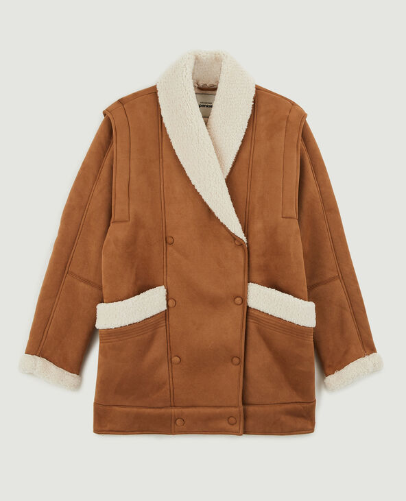 Manteau effet mouton retourné best sale
