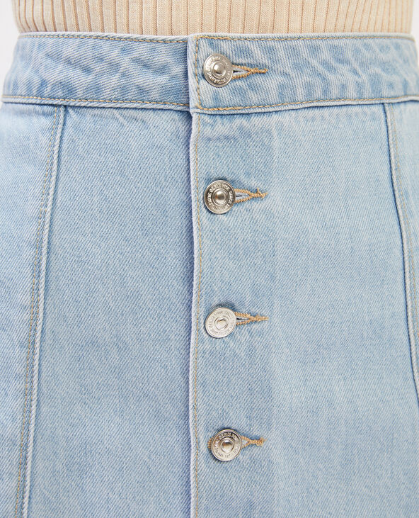 Jupe courte en jean bleu clair - Pimkie