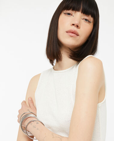 Robe longue en maille blanc - Pimkie