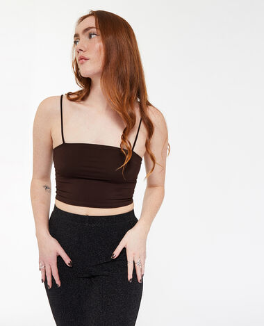Brassière fines bretelles marron - Pimkie