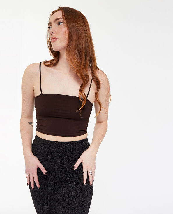 Brassière fines bretelles marron - Pimkie