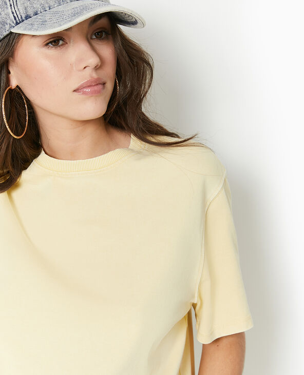T-shirt oversize effet délavé beige - Pimkie