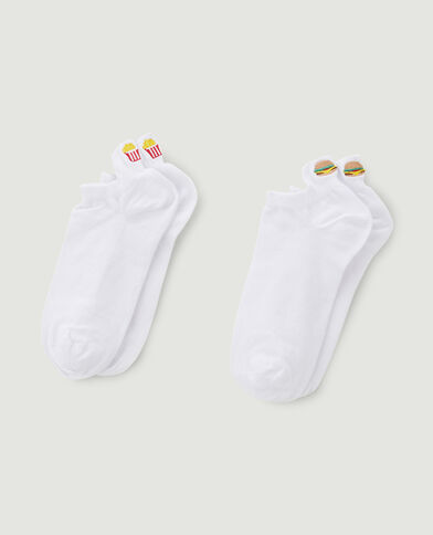 Lot de 2 paires de socquettes blanc - Pimkie