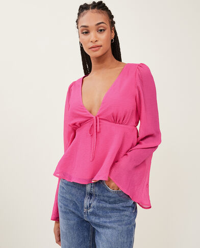 Blouse en tissu léger rose - Pimkie