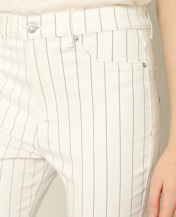 Pantalon skinny rayé blanc - Pimkie