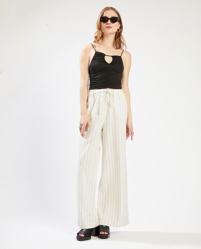 Pantalon large et droit SMALL rose clair - Pimkie