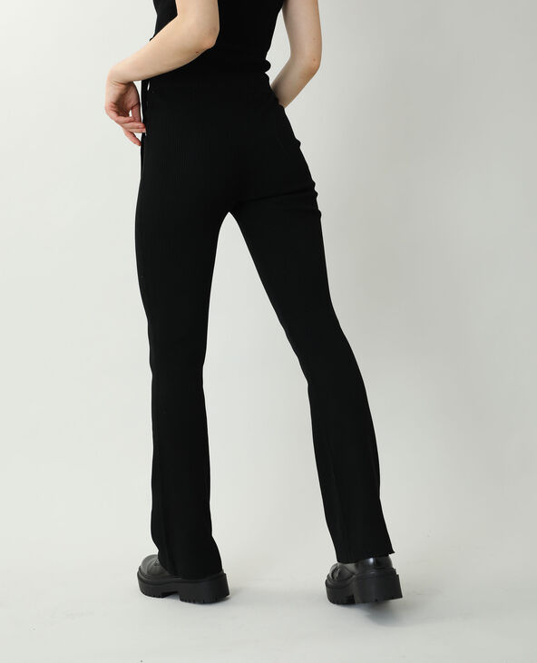 Pantalon tricot noir - Pimkie