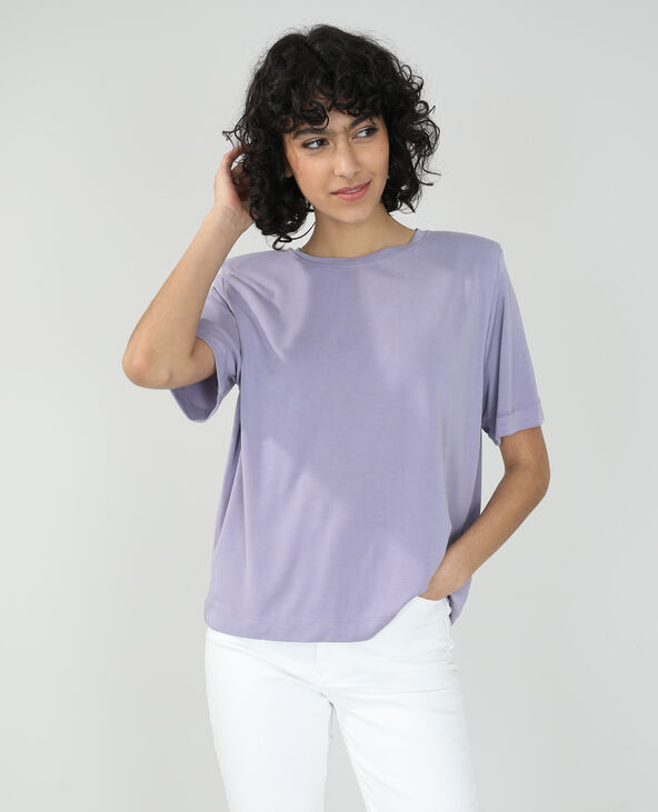 T-shirt à épaulettes lilas - Pimkie