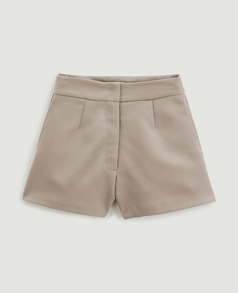 Short taille haute tissu texturé marron - Pimkie