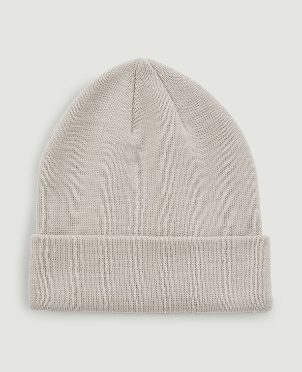 Bonnet avec revers taupe - Pimkie