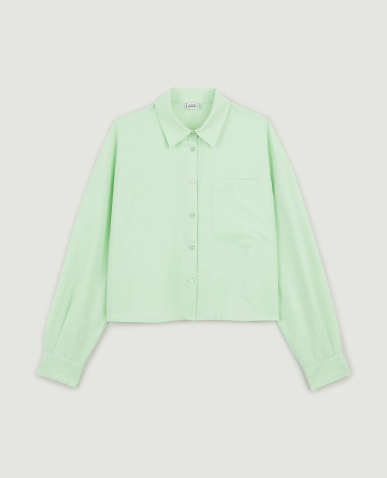 Chemise cropped vert fluo - Pimkie