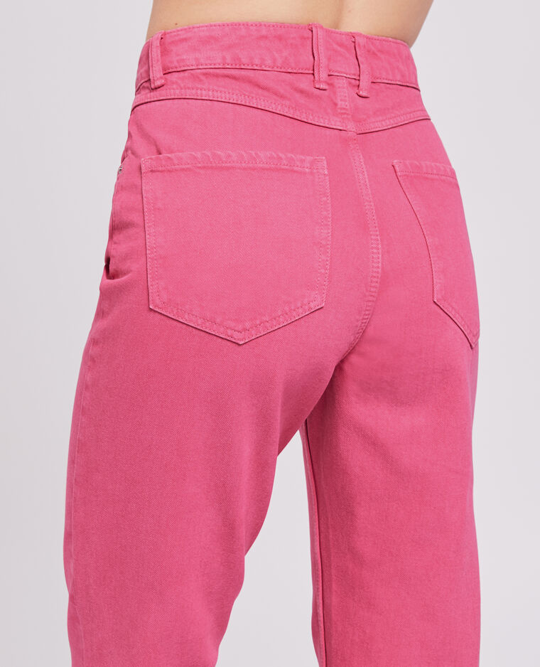 Jean droit taille haute rose - Pimkie