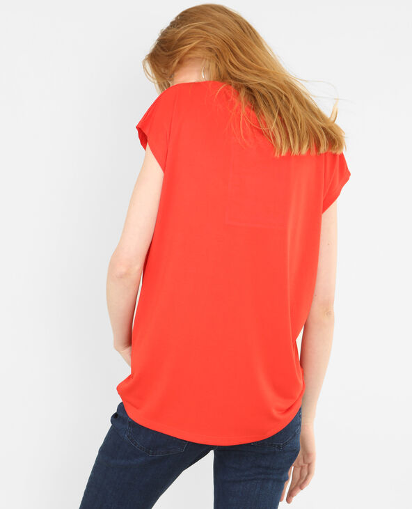 T-shirt fluide rouge - Pimkie